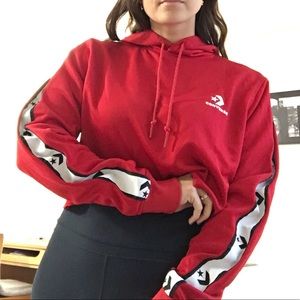 Cropped Red Converse Hoodie